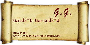 Galát Gertrúd névjegykártya